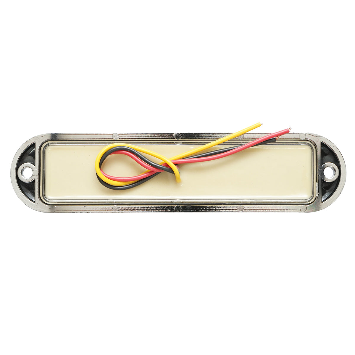 Lampada laterale LED, bianca, 12V-24V, 155x37 mm, con 4 funzioni e cornice cromata, Breckner Germany