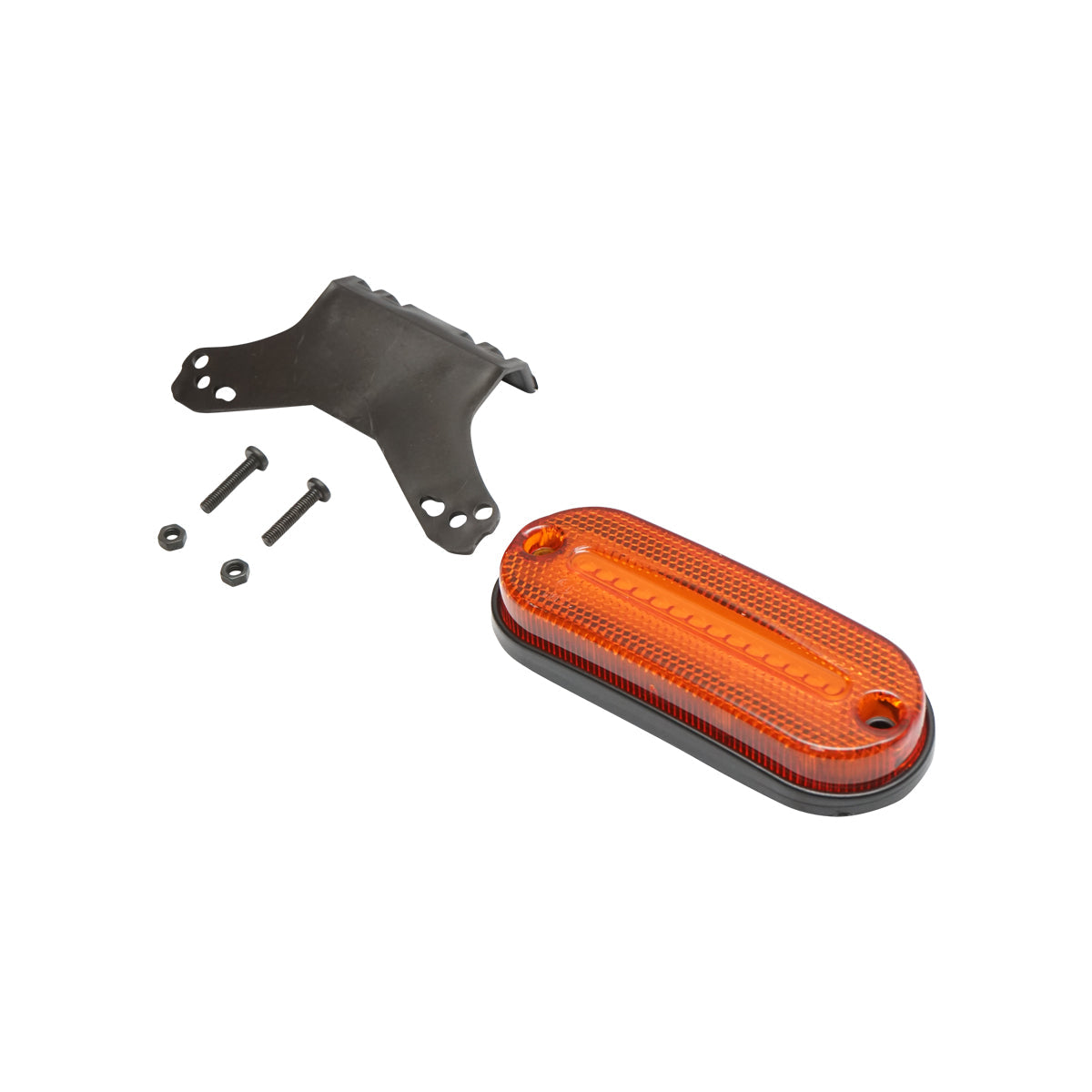 Lampada laterale LED, gialla, con supporto, 12V-24V, 120 mm, Breckner Germany.