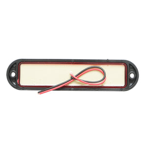 Lampada laterale LED, rossa, 12V-24V, 155x37 mm, con cornice nera, Breckner Germany
