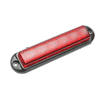 Lampada laterale LED, rossa, 12V-24V, 155x37 mm, con cornice nera, Breckner Germany