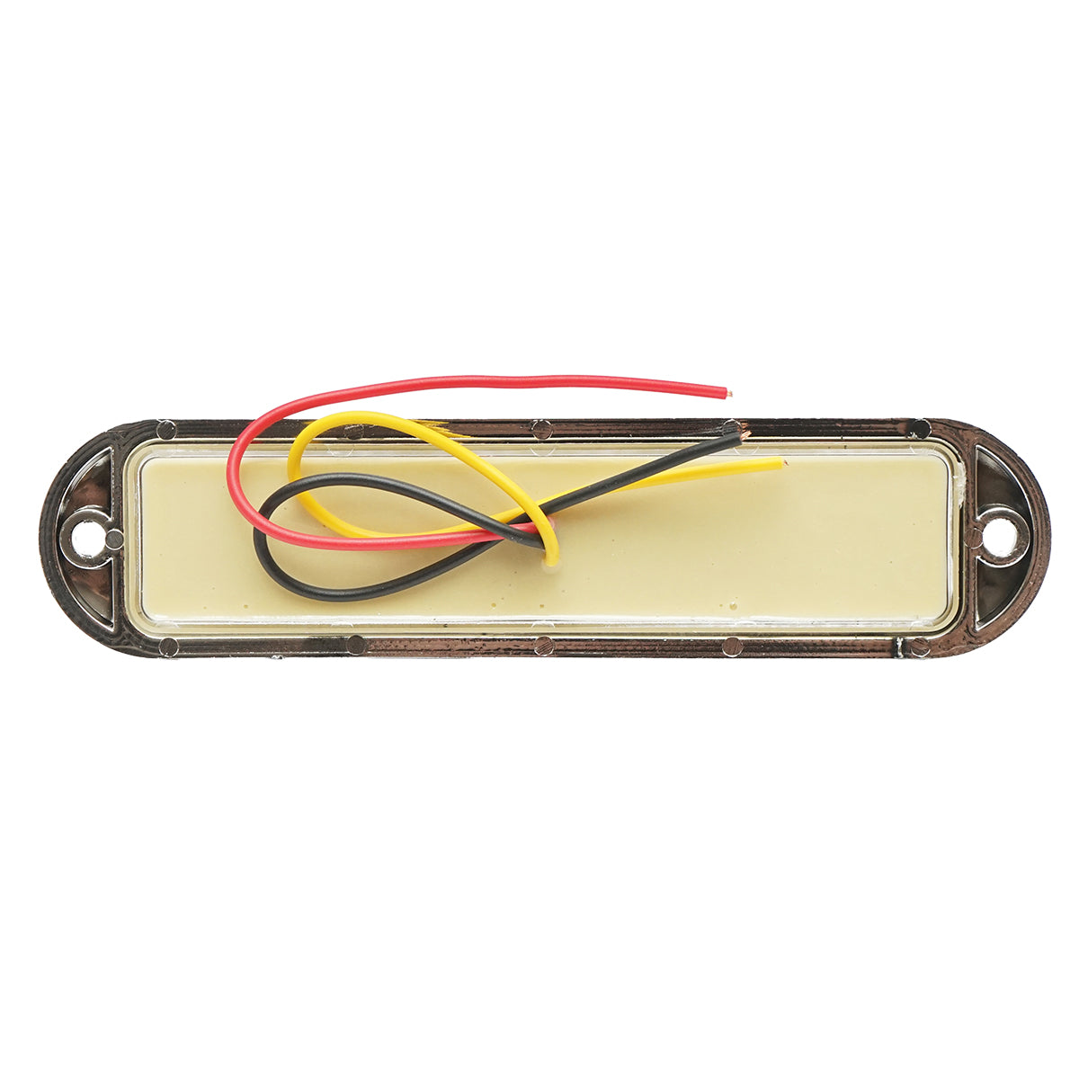 Lampada laterale slim bianca cromata con LED, 12-24V, gialla, Breckner Germany, modello FR1286CR