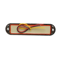 Lampada laterale slim gialla cromata con LED, 12-24V, gialla, Breckner Germany, modello FR1286CY