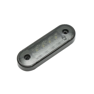 Lampada laterale slim LED, 12V-24V, bianca fumé, 83x27 mm, Breckner Germany