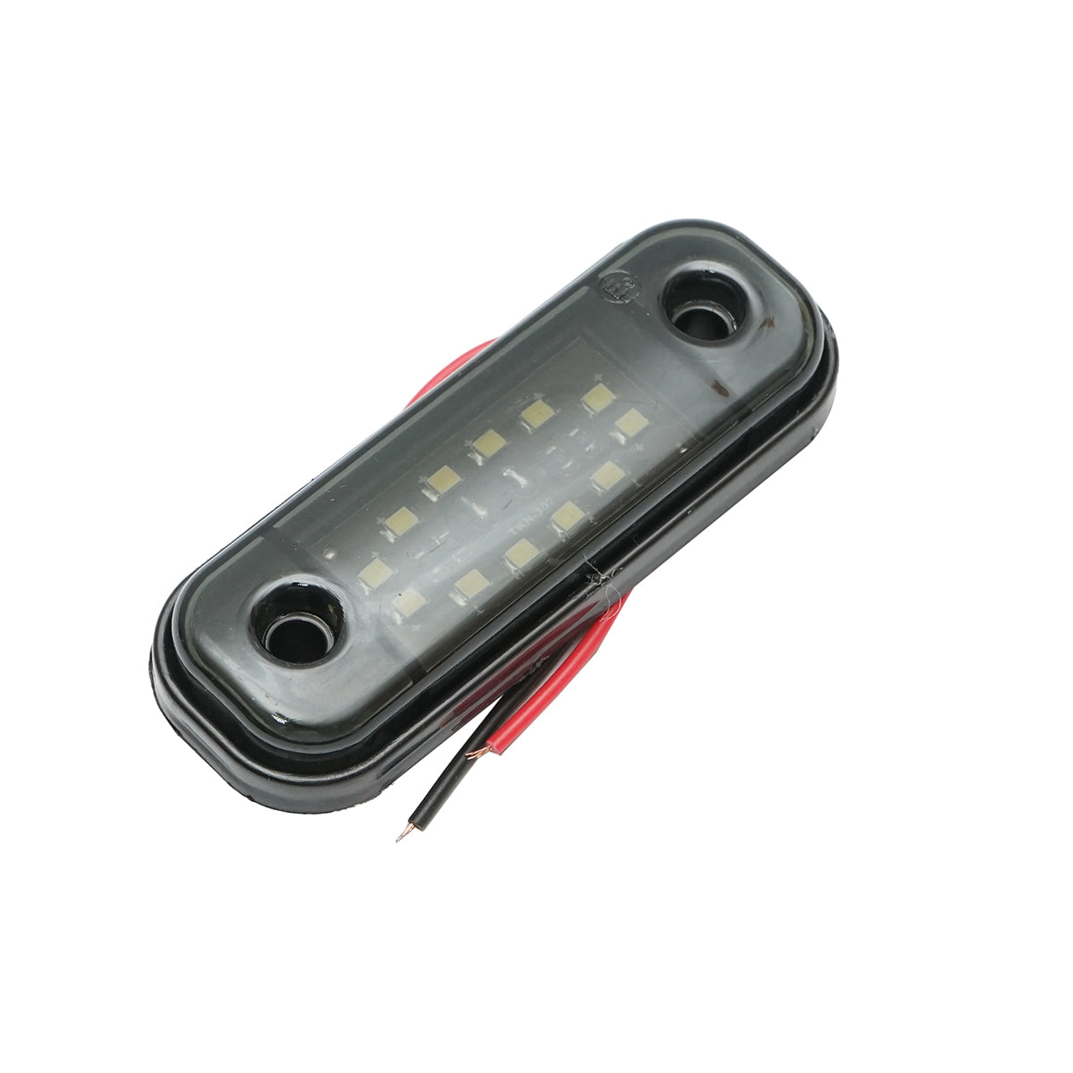 Lampada laterale slim LED, 12V-24V, bianca-fume, 89x32 mm, Breckner Germany