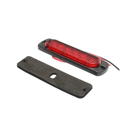 Lampada laterale strobo LED, rossa, 12V-24V, 113 mm, FR1271R, Breckner Germany