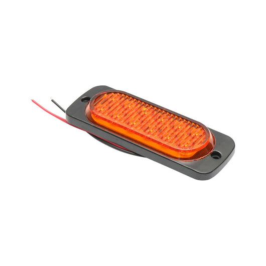 Lampada laterale stroboscopica LED gialla, 116 mm, 12V-24V, FR1278Y, Breckner Germany