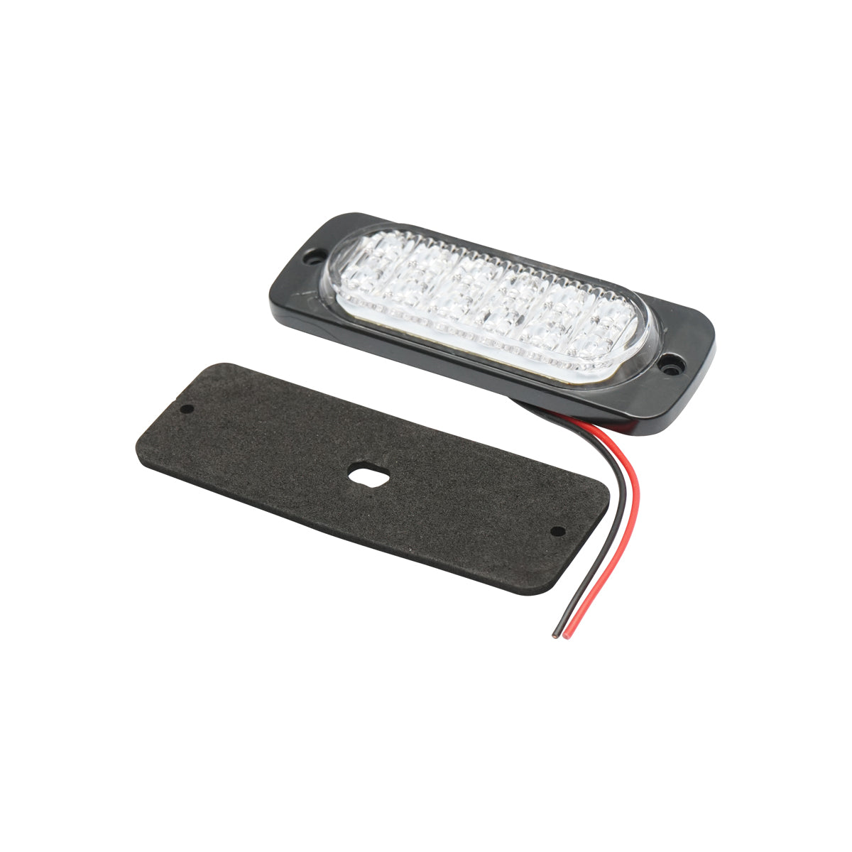 Lampada laterale stroboscopica LED, bianca, 115 mm, 12V-24V, FR1278W, Breckner Germany