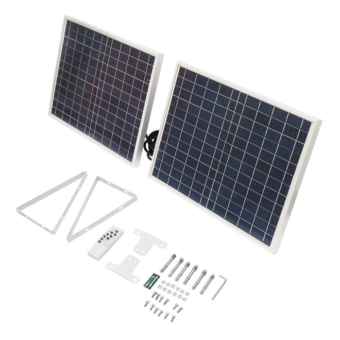 Lampada LED 126x0,5W con pannello solare 25W e batteria 7V/10Ah