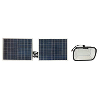 Lampada LED 126x0,5W con pannello solare 25W e batteria 7V/10Ah