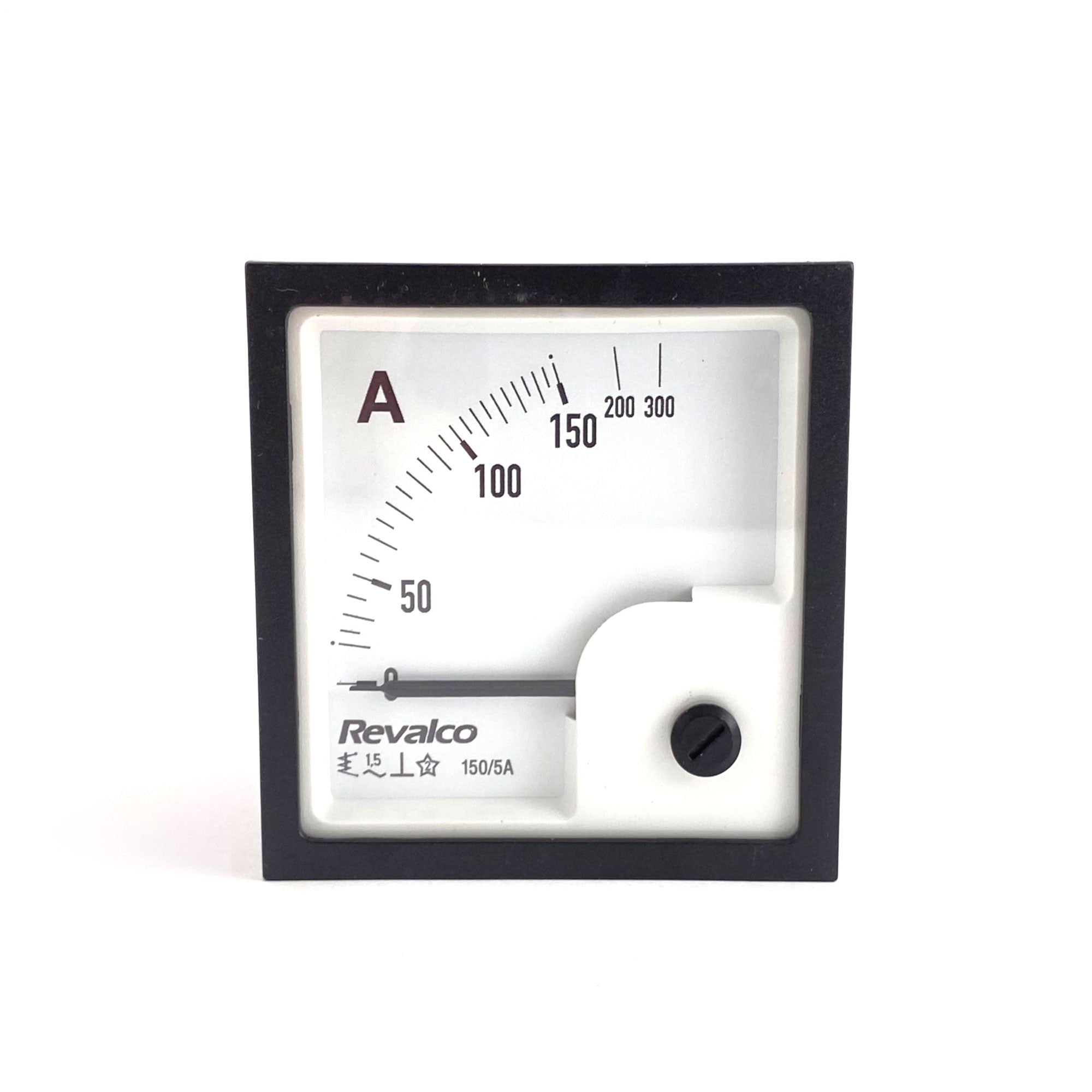 Amperometro analogico 90 gradi fer. 72 50/5A 2IN Revalco