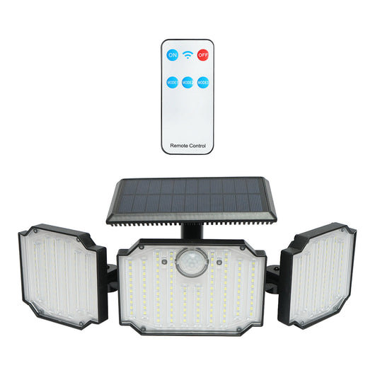 Lampada LED con pannello solare telecomandato e batteria 2000mAh, IP65