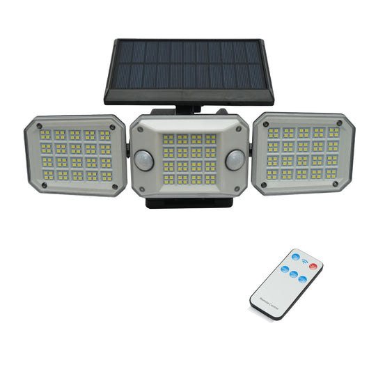 Lampada LED con pannello solare telecomandato e batteria 2000mAh, IP65