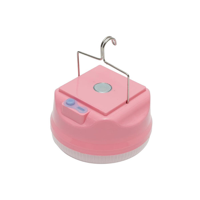 Lampada LED da 100W con pannello solare e batteria da 1200mA, colore rosa