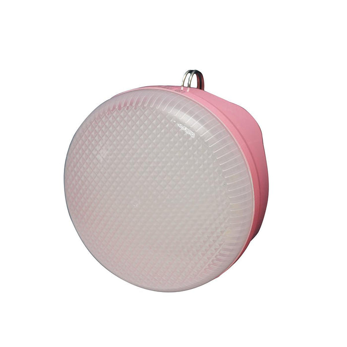 Lampada LED da 100W con pannello solare e batteria da 1200mA, colore rosa