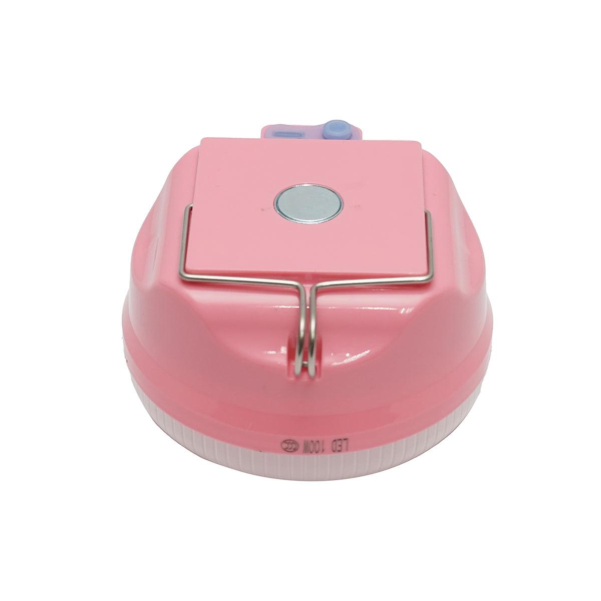 Lampada LED da 100W con pannello solare e batteria da 1200mA, colore rosa