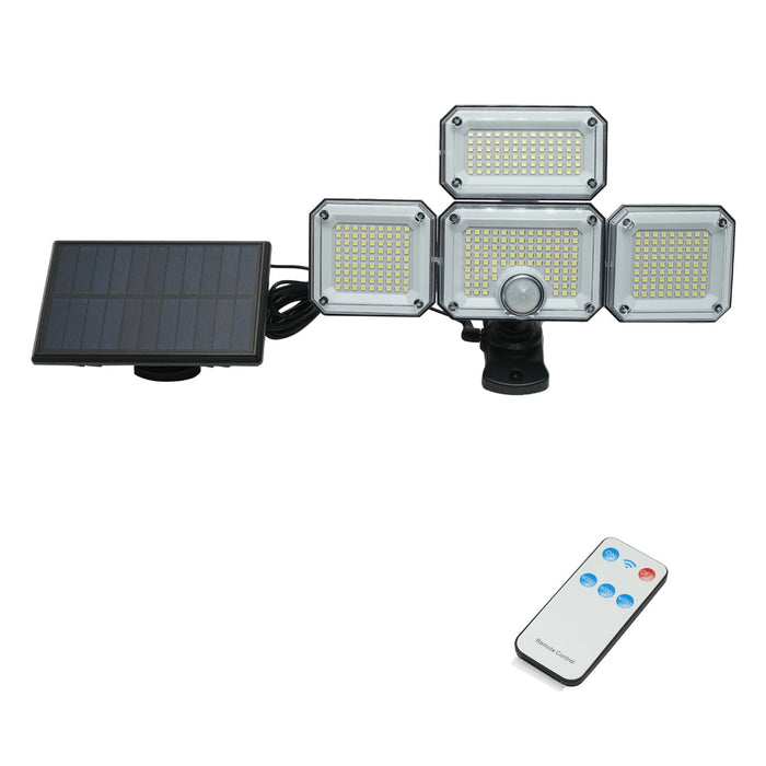 Lampada LED da 8W con pannello solare telecomandato e batteria da 2400mAh, IP65