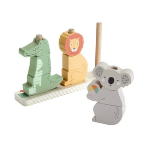 Animali da impilare e ordinare in legno Fisher-Price, 10 pezzi HXV04