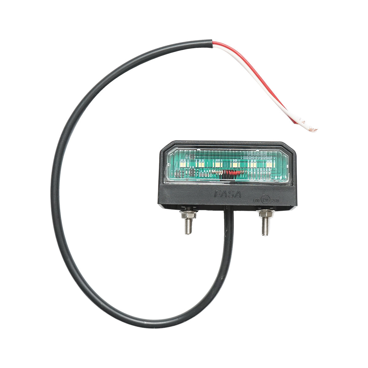 Lampada LED per illuminazione della targa di registrazione, 12-24V, Breckner Germany, dimensioni 100x45 mm