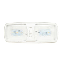 Lampada plafoniera doppia con LED, 12V, per camion.