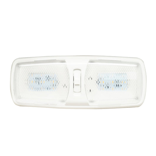 Lampada plafoniera doppia con LED, 12V, per camion.