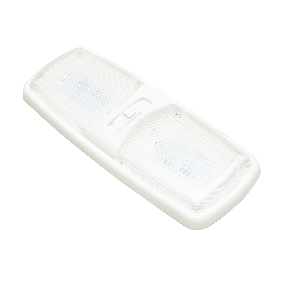 Lampada plafoniera doppia con LED, 12V, per camion.