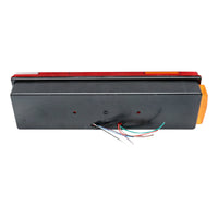 Lampada posteriore destra con 7 funzioni e dispersore striato, 480x113x90 mm, per DAF, MB Atego, Breckner Germany, codice OEM 1522386, 4.62376, A0035445303, A0035445703