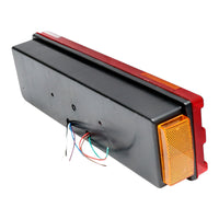 Lampada posteriore destra con 7 funzioni e dispersore striato, 480x113x90 mm, per DAF, MB Atego, Breckner Germany, codice OEM 1522386, 4.62376, A0035445303, A0035445703