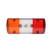 Lampada posteriore rettangolare con 28 LED e 3 compartimenti da 12V