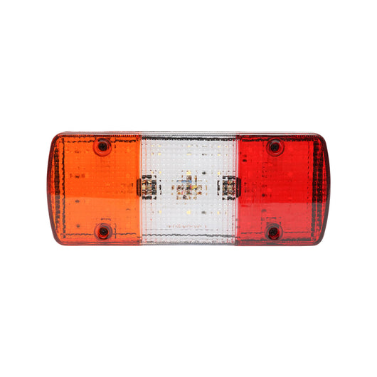 Lampada posteriore rettangolare con 28 LED e 3 compartimenti da 12V