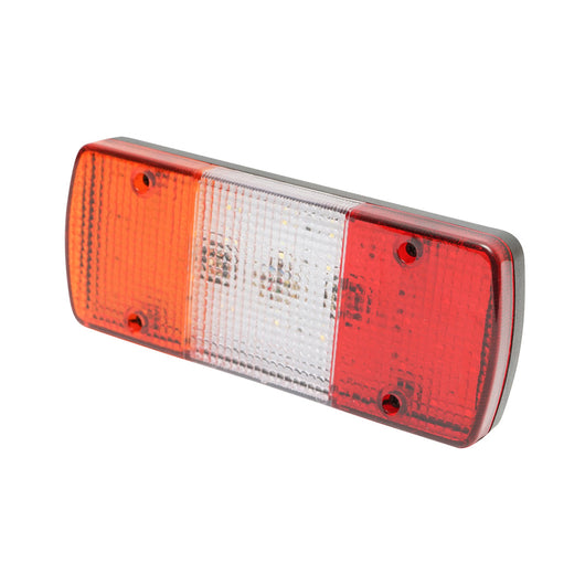 Lampada posteriore rettangolare con 28 LED e 3 compartimenti da 12V