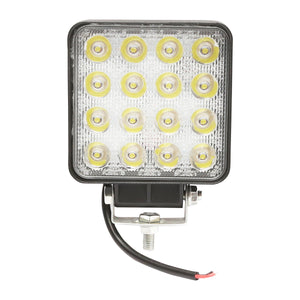 Lampada quadrata con 16 LED, 10-60V, 48W, angolo di radiazione 60°, Breckner Germany.