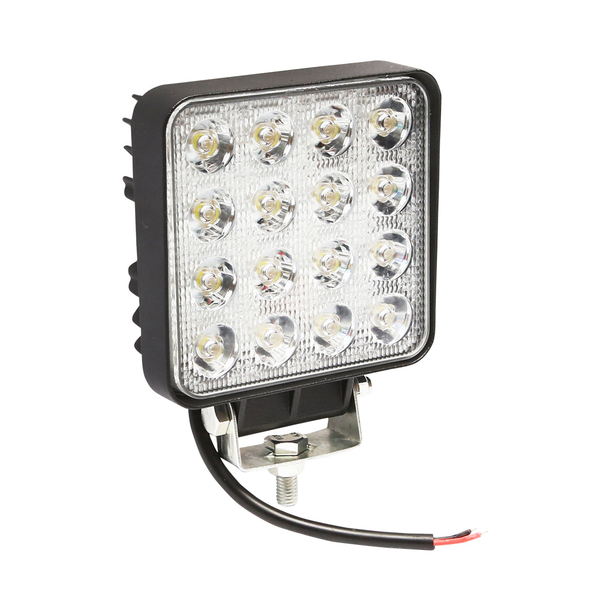 Lampada quadrata con 16 LED, 10-60V, 48W, angolo di radiazione 60°, Breckner Germany.