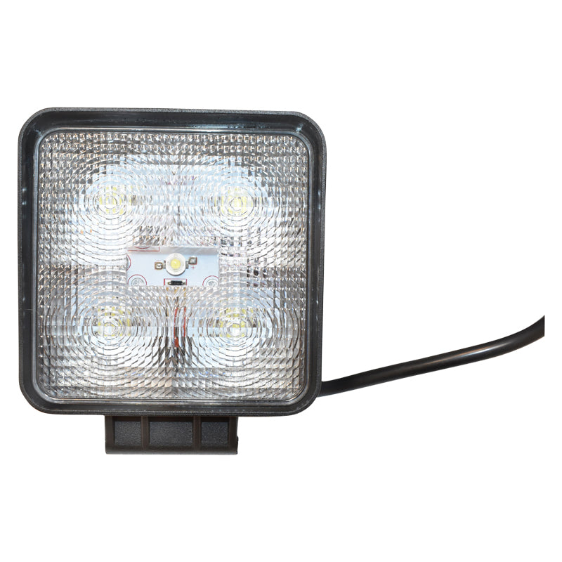 Lampada quadrata con 5 LED, 10-30V, 15W, angolo di radiazione 60°