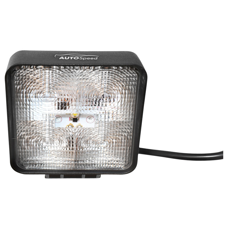 Lampada quadrata con 5 LED, 10-30V, 15W, angolo di radiazione 60°