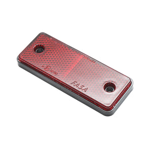 Lampada reflectorizzante rettangolare rossa