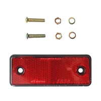 Lampada reflectorizzante rettangolare rossa