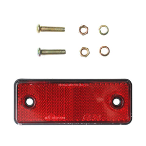 Lampada reflectorizzante rettangolare rossa