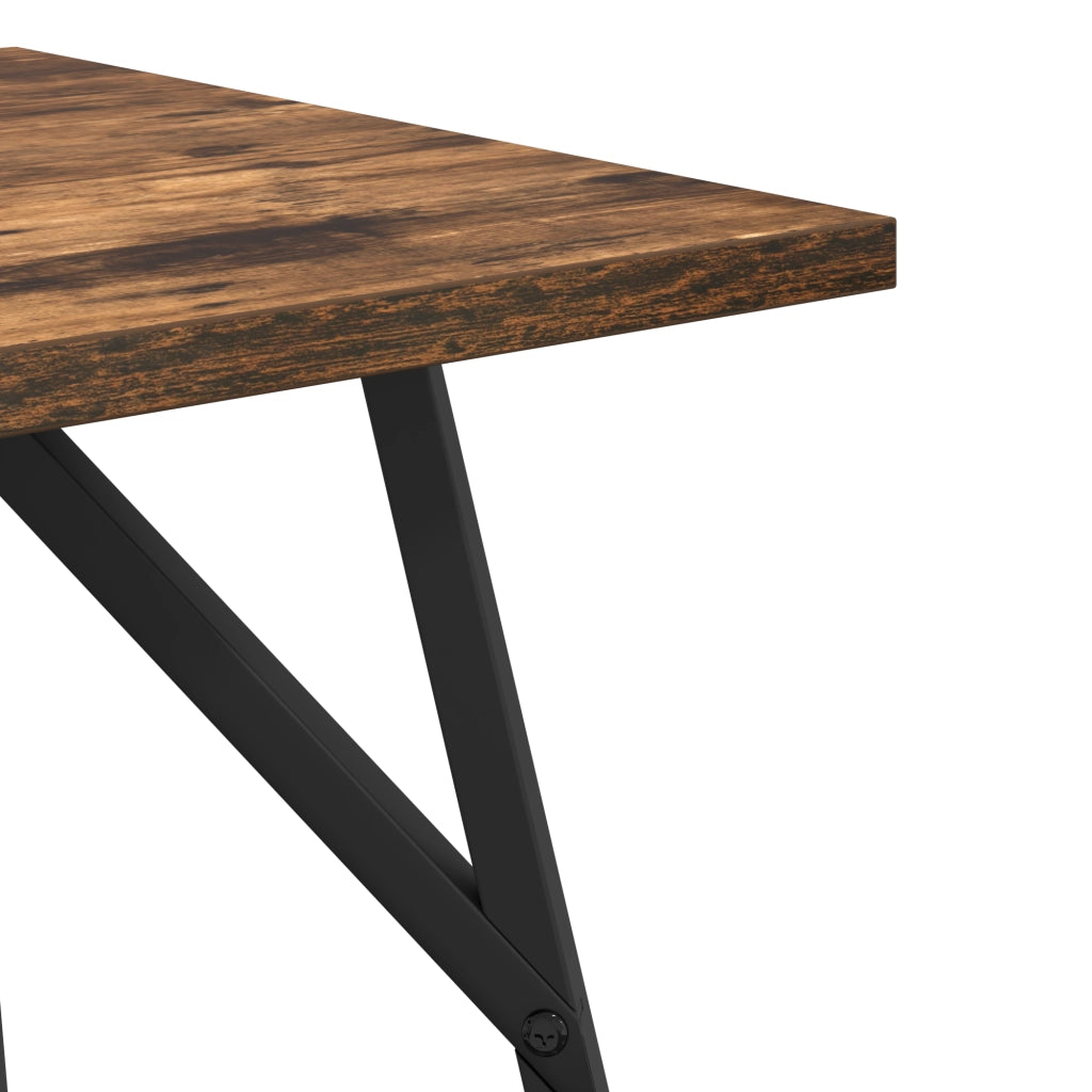 Tavolino 2 pz Rovere Affumicato in Legno Ingegnerizzato e Metallo