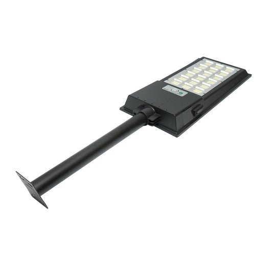 Lampada solare a LED per illuminazione stradale 150W, 6500K, IP65 con sensore di movimento, pannello solare e montaggio su palo