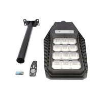 Lampada solare a LED per illuminazione stradale 200W, 6500K, IP65 con sensore di movimento, pannello solare e montaggio su palo