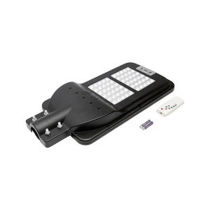 Lampada solare a LED per illuminazione stradale 60W, 6500K, IP65 con sensore di movimento, pannello solare e montaggio su palo