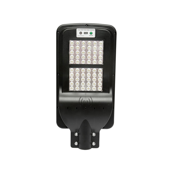 Lampada solare a LED per illuminazione stradale 60W, 6500K, IP65 con sensore di movimento, pannello solare e montaggio su palo