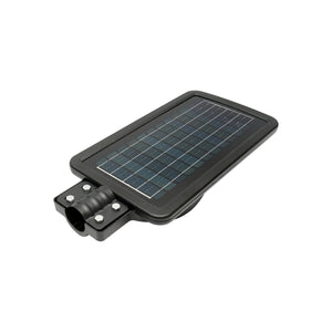 Lampada solare a LED per illuminazione stradale 60W, 6500K, IP65 con sensore di movimento, pannello solare e montaggio su palo