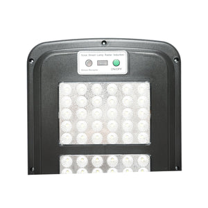 Lampada solare a LED per illuminazione stradale 60W, 6500K, IP65 con sensore di movimento, pannello solare e montaggio su palo