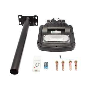 Lampada solare illuminazione stradale a LED 50W, 6500K, IP65 con pannello solare e montaggio su palo