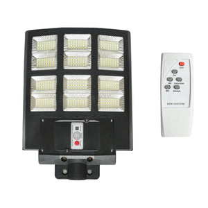 Lampada solare illuminazione stradale a LED 600W, 6500K, IP65 con pannello solare sensore di movimento telecomando