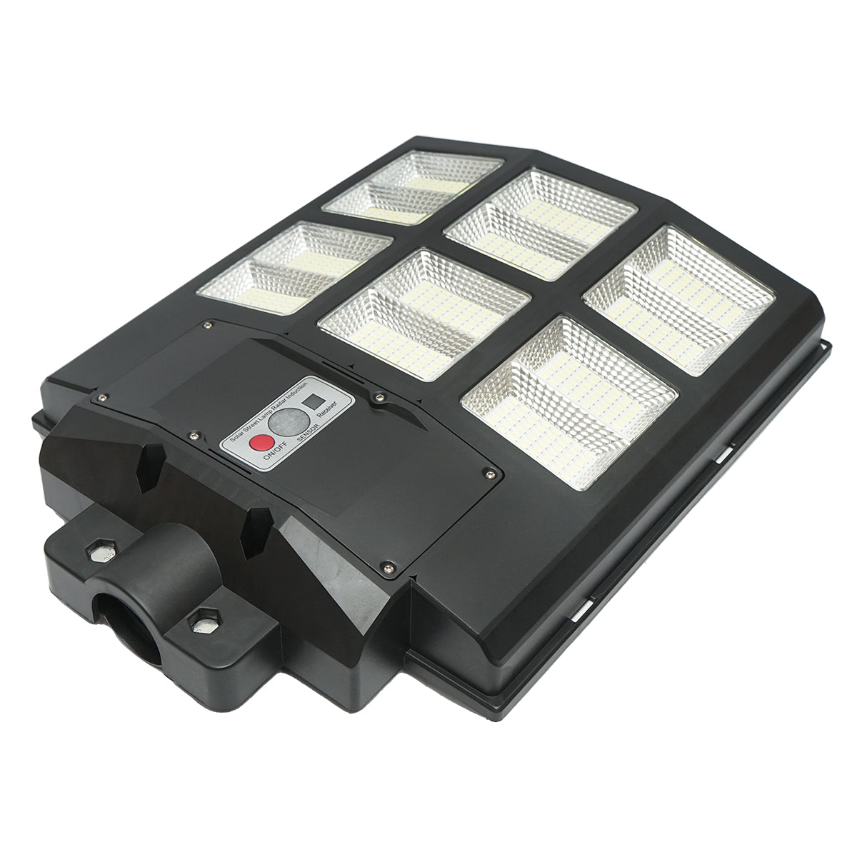 Lampada solare illuminazione stradale a LED 600W, 6500K, IP65 con pannello solare sensore di movimento telecomando