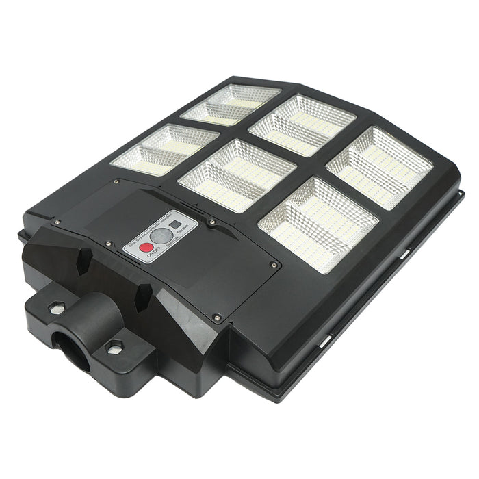 Lampada solare illuminazione stradale a LED 600W, 6500K, IP65 con pannello solare sensore di movimento telecomando