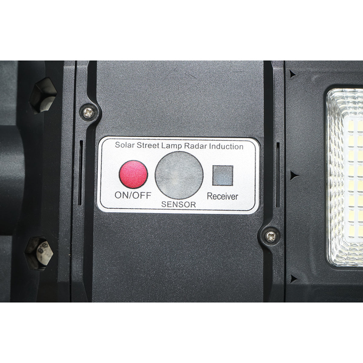 Lampada solare illuminazione stradale a LED 600W, 6500K, IP65 con pannello solare sensore di movimento telecomando