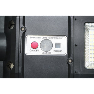 Lampada solare illuminazione stradale a LED 600W, 6500K, IP65 con pannello solare sensore di movimento telecomando